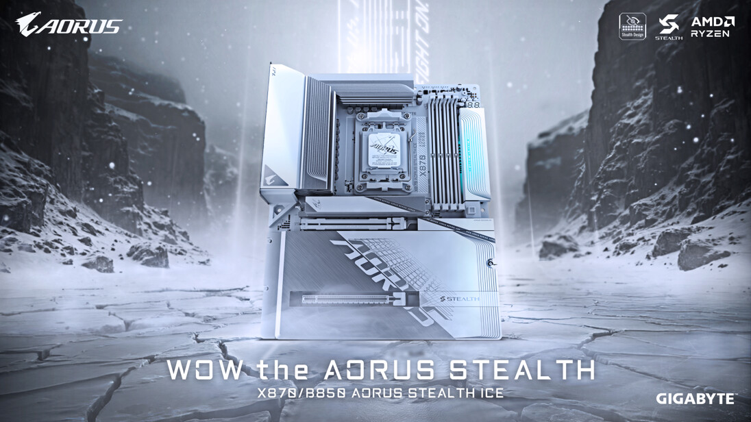 The Gigabyte X870 / B850 Aorus Stealth Ice is leading the way in a new era of RC PC building experience.